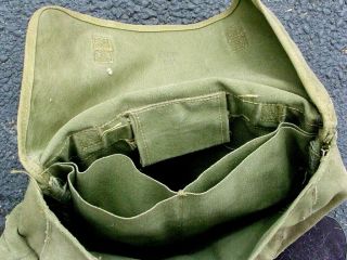 WWII Musette Bag M1936 “KADIN 1944” Good US Army Khaki Canvas 2