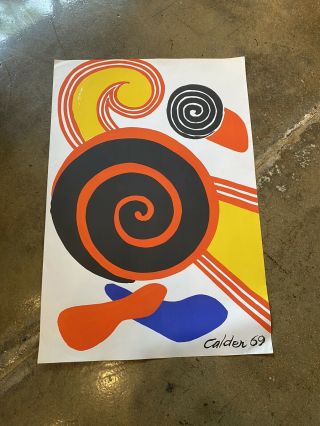 Alexander Calder Art Lithograph 1969 Spirales Plate Signed