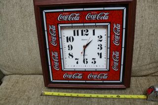 Vintage Hanover Coca Cola Wall Clock Large 14 X 14 1990 