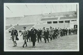 Wwii Ww2 Adolf Hitler Postcard 1936 Berlin Olympics Stadium Opening