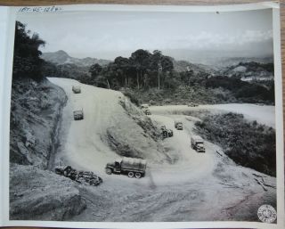 Wwii Photo - China Bound Trucks Near Pangsau Pass India Burma Border 1945