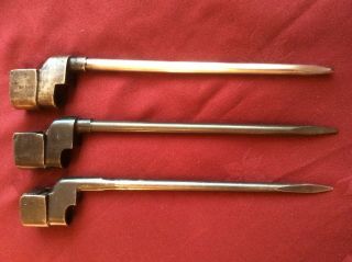 Ww2 British Set Of 3 Different Lee Enfield No.  4 Spike Bayonets