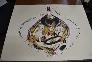 Jerry Ingram Signed Print & 10/100 Native American Indian Fine Wall Art