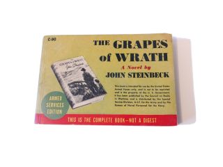 Armed Services Edition - The Grapes Of Wrath By John Steinbeck C90 C - 90 Early