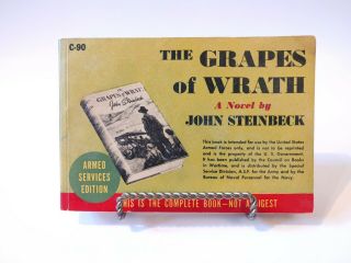 Armed Services Edition - The Grapes of Wrath by John Steinbeck C90 C - 90 Early 3