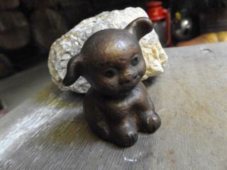 Antique Cast Iron Paperweight Fido Puppy Dog Chicago Iron Foundry Hubley