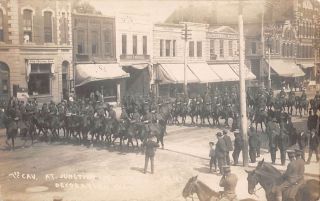 Junction City,  Ks,  7th Cavalry In Decoration Day Parade,  Rppc C 1910 - 20