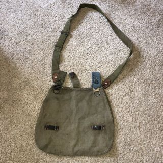 Ww2 German Wehrmacht M31 Bread Bag With Strap Wwii Field Repaired