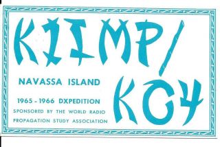 Qsl 1966 Don Miller Navassa Island Radio Card