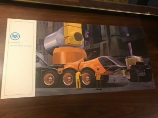 Syd Mead 23x11 " Us Steel 1960s Print Poster Family Of Steels Futuristic Truck