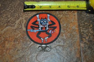 Ww2 Us Army Airborne 507th Parachute Infantry Painted Patch & Bb&b Ster Wings