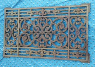 Vintage Rectangle Cast Iron Door Mat Or Repurposed Wall Decor