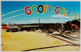 1970s Goofy Golf The Magic World Panama City Beach Florida Postcard Tourist