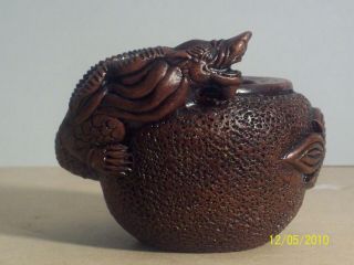 Vintage Dragon Red Clay Zi Shi Ceramic Candle Holder