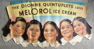 The Dionne Quintuplets Love Melloroll Ice Cream Paper Sign