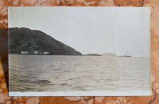 C1915 ‘n.  W.  F.  Cannery,  Ship,  Tug’ Uyak Kodiak Island Alaska Salmon Rppc Postcard