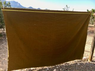Authentic Wwii Us Army Od Wool Blanket,  Tag Dated Nov.  2,  1942,  Owner
