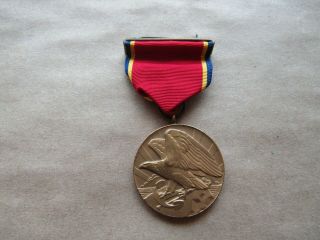 Wwii United States Navy Reserve Faithful Service Medal Full - Wrap Broach