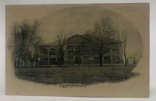 Vintage University Of Illinois Kenney Gymnasium Rppc Real Photo Postcard