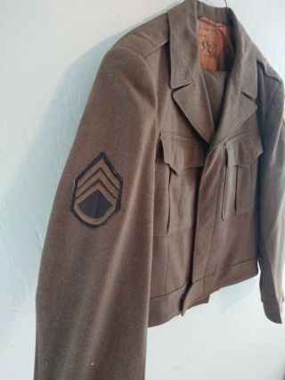 WW2 Army Ike Jacket And Pants Cavalry Division SGT 3
