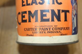 Rare Vintage Liberty Indiana 1920’s Plastic Asbestos Roof Cement Advertising Tin 3