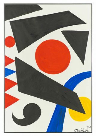 Alexander Calder Lithograph Poster 1974 | The River | Chicago Moca Art Festival