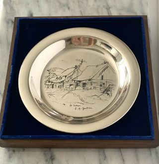 A.  Y.  Jackson St Urbain Engraved 8” Sterling Silver Plate Welling Canada 71