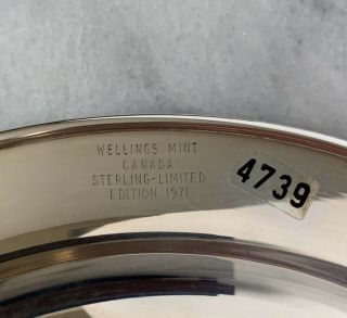 A.  Y.  Jackson St Urbain Engraved 8” Sterling Silver Plate WELLING CANADA 71 3