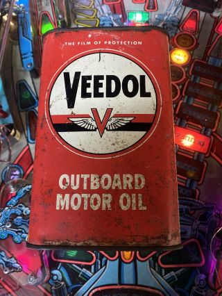 Veedol Outboard Motor Oil Tin Quart