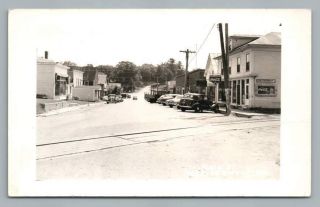 Main Street Norridgewock Maine Rppc Vintage Coca Cola Sign Photo Somerset Co 50s