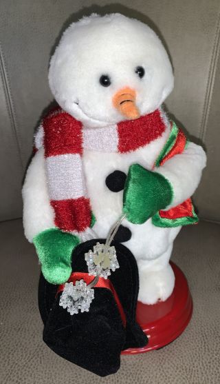 Gemmy Spinning Snowflake Red Snowman Singing Snow Miser Dancing Christmas Decor
