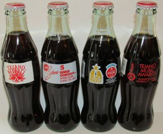 Coca - Cola Selena Quintanilla Perez 5 Anos Contigo,  Tejano Music 4 Coke Bottles