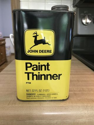 Vintage John Deere 1 Qt.  Paint Thinner Can