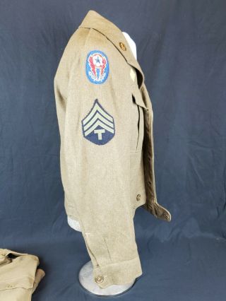 WW2 Medical Uniform Double Patched With Name And Laundry Number 6th service com. 3