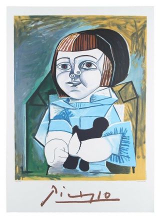 " Paloma Un Bleu " By Pablo Picasso Lithograph Limited Edition Of 1000 W/