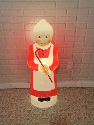 Vintage 40 " Blow Mold Union Don Featherstone Mrs.  Claus Christmas Outdoor Lighting