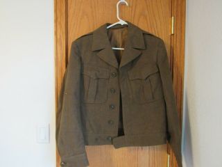 Vintage Ww2 Us Army Wool Officers Ike Uniform Field Jacket