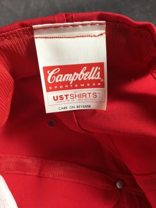 RARE Vintage 1988 Campbell’s Soup Red Snapback Cap Hat - Authentic Campbell Brand 3