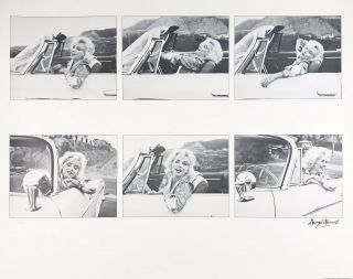 Marilyn Monroe Lithograph,  Signed And Numbered,  George Barris,  " In Her Car "