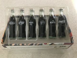 1999 Coca Cola Miniature International Contour Bottles Set Of 6