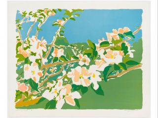 Fairfield Porter: Apple Blossoms I,  1974.  Signed,  Numbered,  Fine Art Print