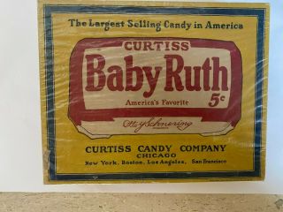 Vintage 1926 Curtiss Baby Ruth Candy Bar Store Display Box,  5 Cent