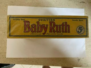 Vintage 1926 Curtiss Baby Ruth Candy Bar Store Display Box,  5 Cent 2