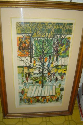 Nathalie Chabrier Lithograph Signed 136/250 Certified Collier Art 42 " X 27 "
