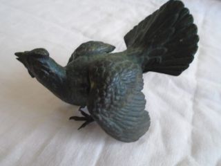 Franz Bergman Vienna Cold Painted Bronze Capercaillie Bird Figurine. 2