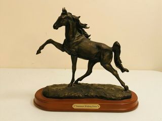 Montana Lifestyles Tennessee Walking Horse Bronze Figure Sculpture On Base