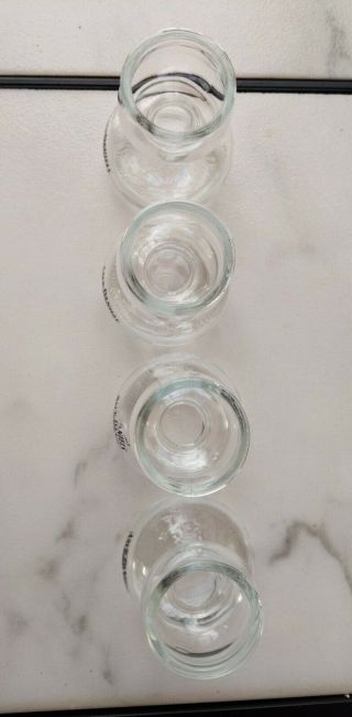 Vintage set of 4 Jack Daniels Old No.  7 Whiskey On Water Chaser Shot Glasses 3