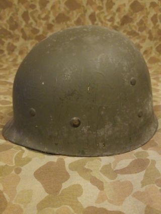 WWII US M1 Helmet Liner CAPAC USMC Marine Raider Army Ranger Infantry D - Day WW2 2