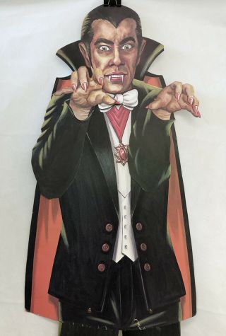 Vintage Eureka Halloween Jointed Count Dracula Vampire Old Diecut 55” In Package