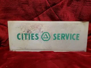 Vintage Cities Service Gas Pump Ad Glass